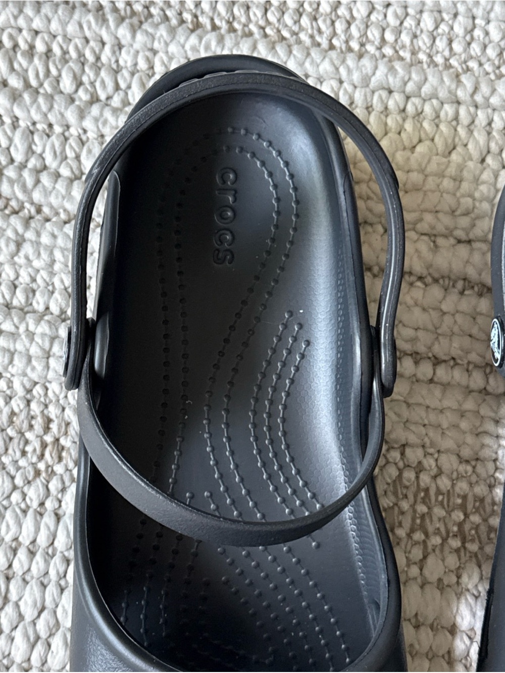 Crocs Black Double Strap Clog Comfort Slip-on Shoes Size 10 Women's - Picture 9 of 14